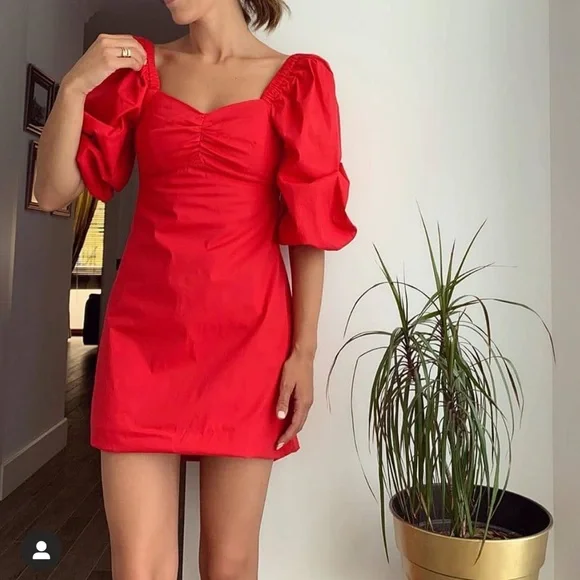 simple floor length dresses Off The Shoulder A-line Simple Long Prom Dresses Evening Dresses US2 / Red